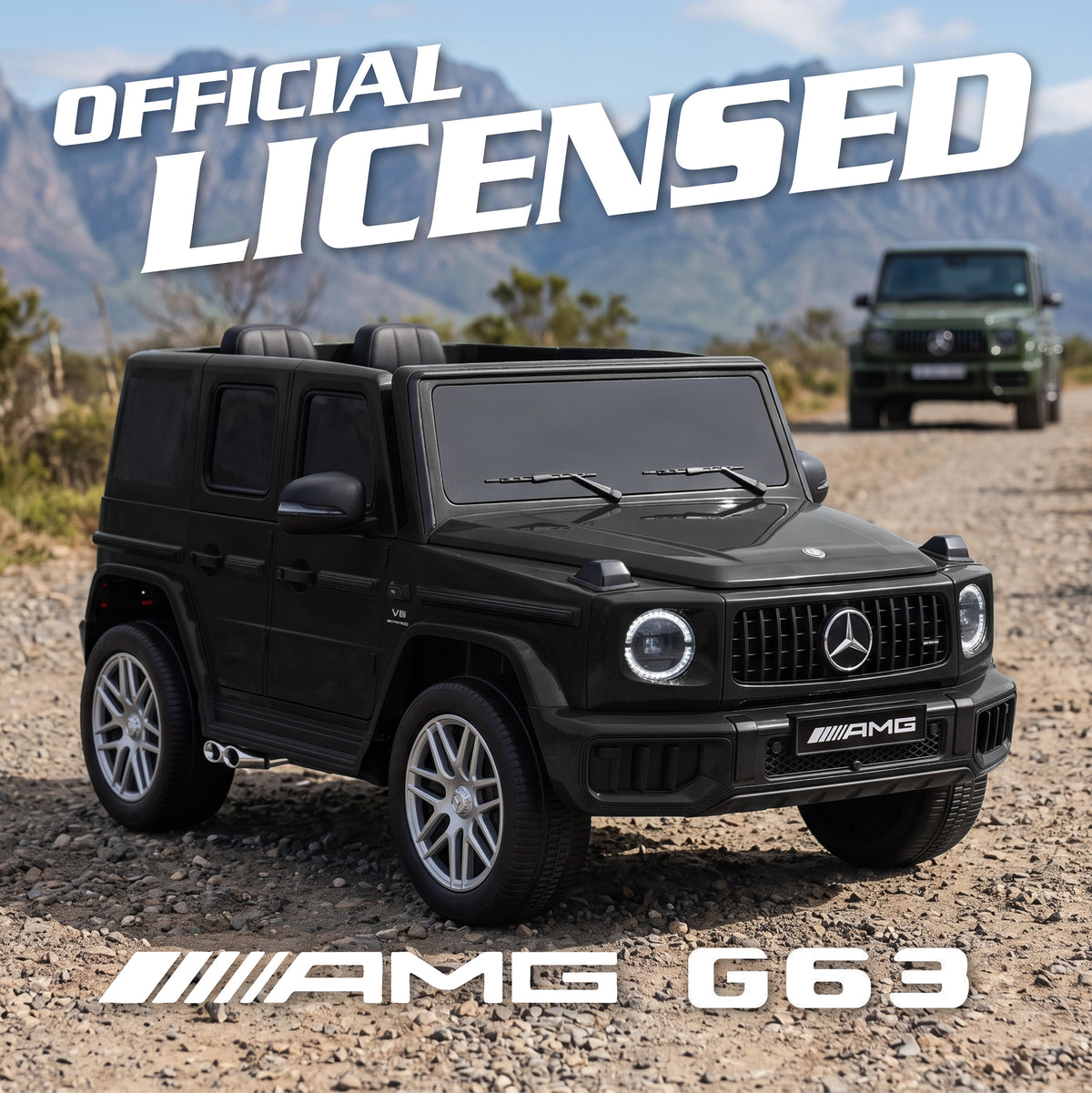 Licensed Mercedes Benz AMG G63 24V Kids' Ride On Car with Parental Remote Control, LED Lights