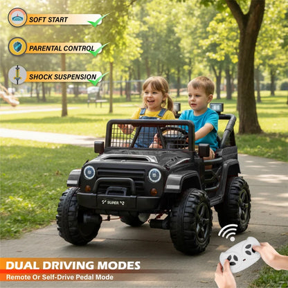 2026 NEW JEEP OUTREACH 2 Seater 24V Jeep Style Kids Ride On Car with Parental Remote Control