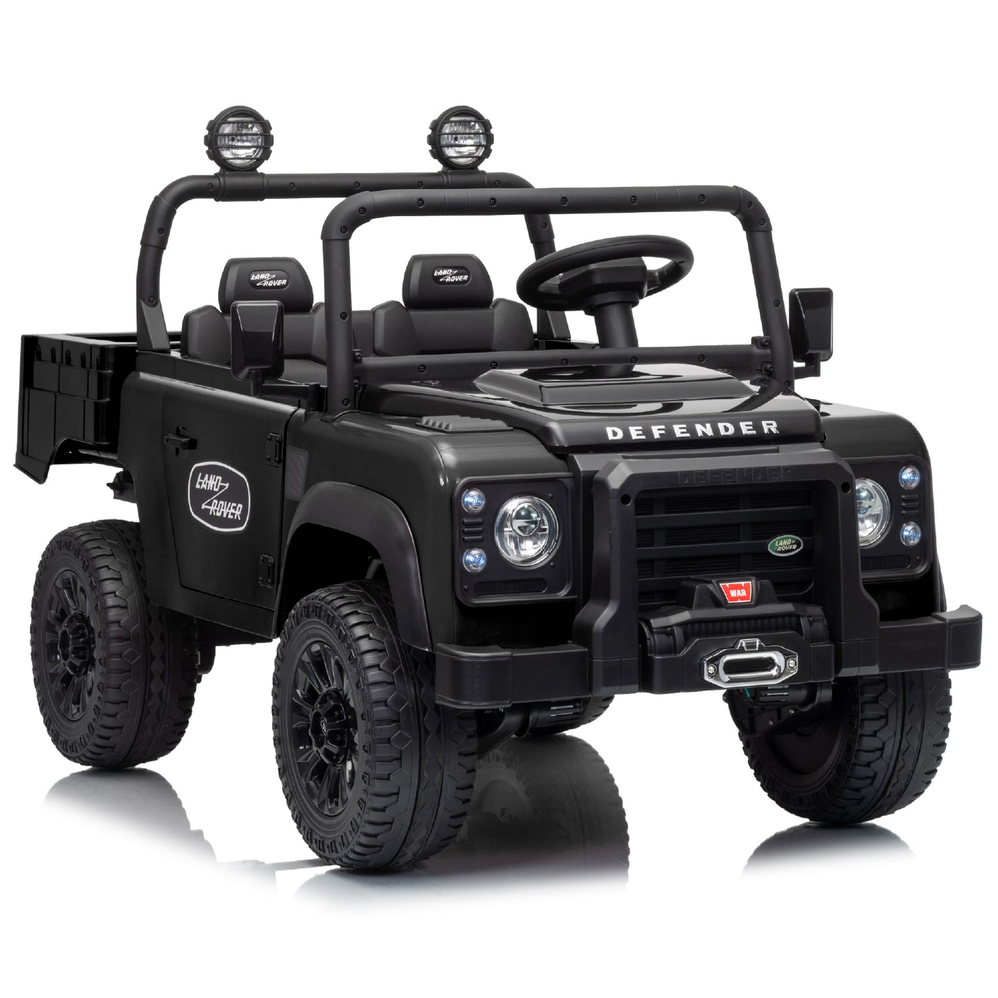 Official Licensed Classic Land Rover Defender 24V 2 Seater Kids Ride-On Car with Remote Control