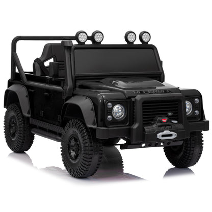 Officially Licensed Classic Land Rover Defender 110 SVX 24V Kids Ride-On Car with Remote Control