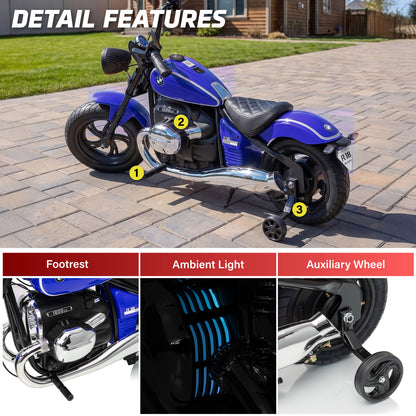 Official Licensed BMW R 18 24V Kids Ride-On Motorcycle with Auxiliary Wheels