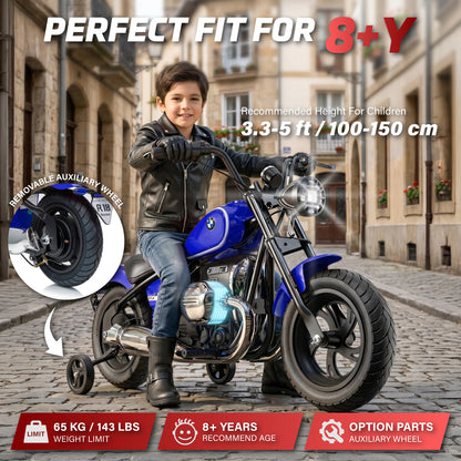 Official Licensed BMW R 18 24V Kids Ride-On Motorcycle with Auxiliary Wheels