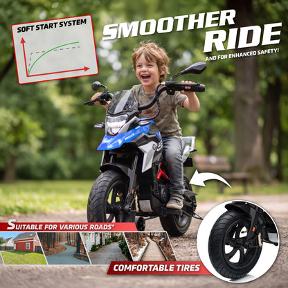 Official Licensed BMW G310 24V Kids Ride-On Motorcycle with Auxiliary Wheels
