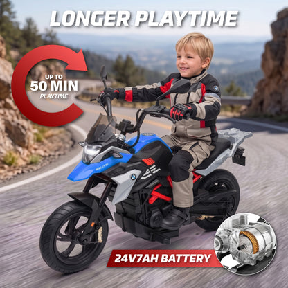 Official Licensed BMW G310 24V Kids Ride-On Motorcycle with Auxiliary Wheels