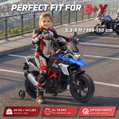 Official Licensed BMW G310 24V Kids Ride-On Motorcycle with Auxiliary Wheels