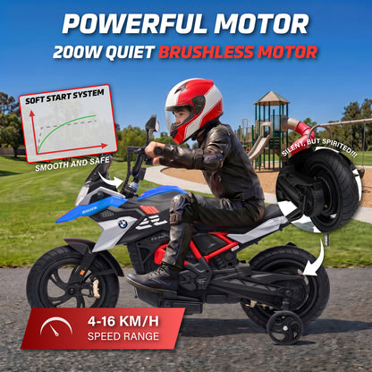 Official Licensed BMW G310 24V Kids Ride-On Motorcycle with Auxiliary Wheels