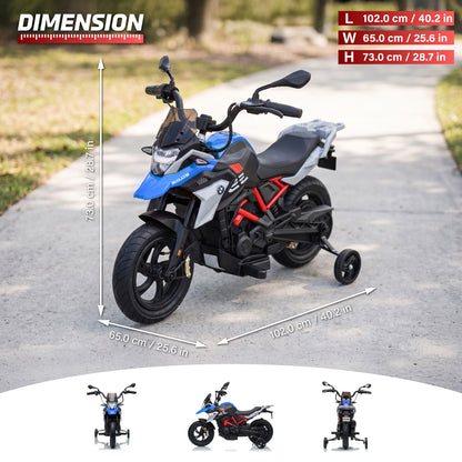 Official Licensed BMW G310 24V Kids Ride-On Motorcycle with Auxiliary Wheels