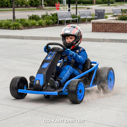 Go Kart 24V High-Speed Outdoor Racer Drifter with Seat Belt [Upgraded Design]