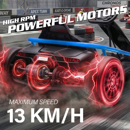 Go Kart 24V High-Speed Outdoor Racer Drifter with Seat Belt [Upgraded Design]