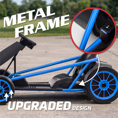 Go Kart 24V High-Speed Outdoor Racer Drifter with Seat Belt [Upgraded Design]