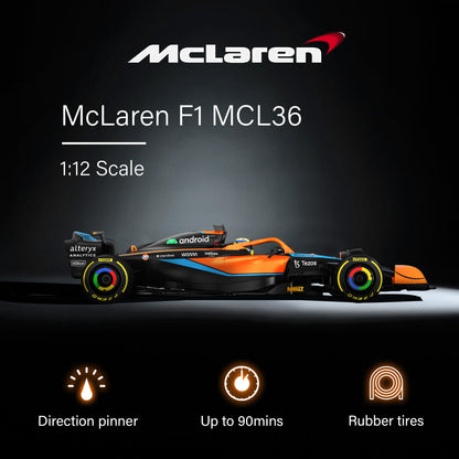 McLaren F1 MCL36 RC Car 1/12 Scale Licensed Remote Control Toy Car, Official F1 Merchandise by Rastar