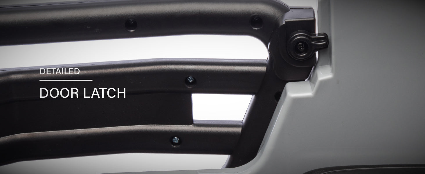 Kids ride-on Jeep door latch detail for secure and easy entry
