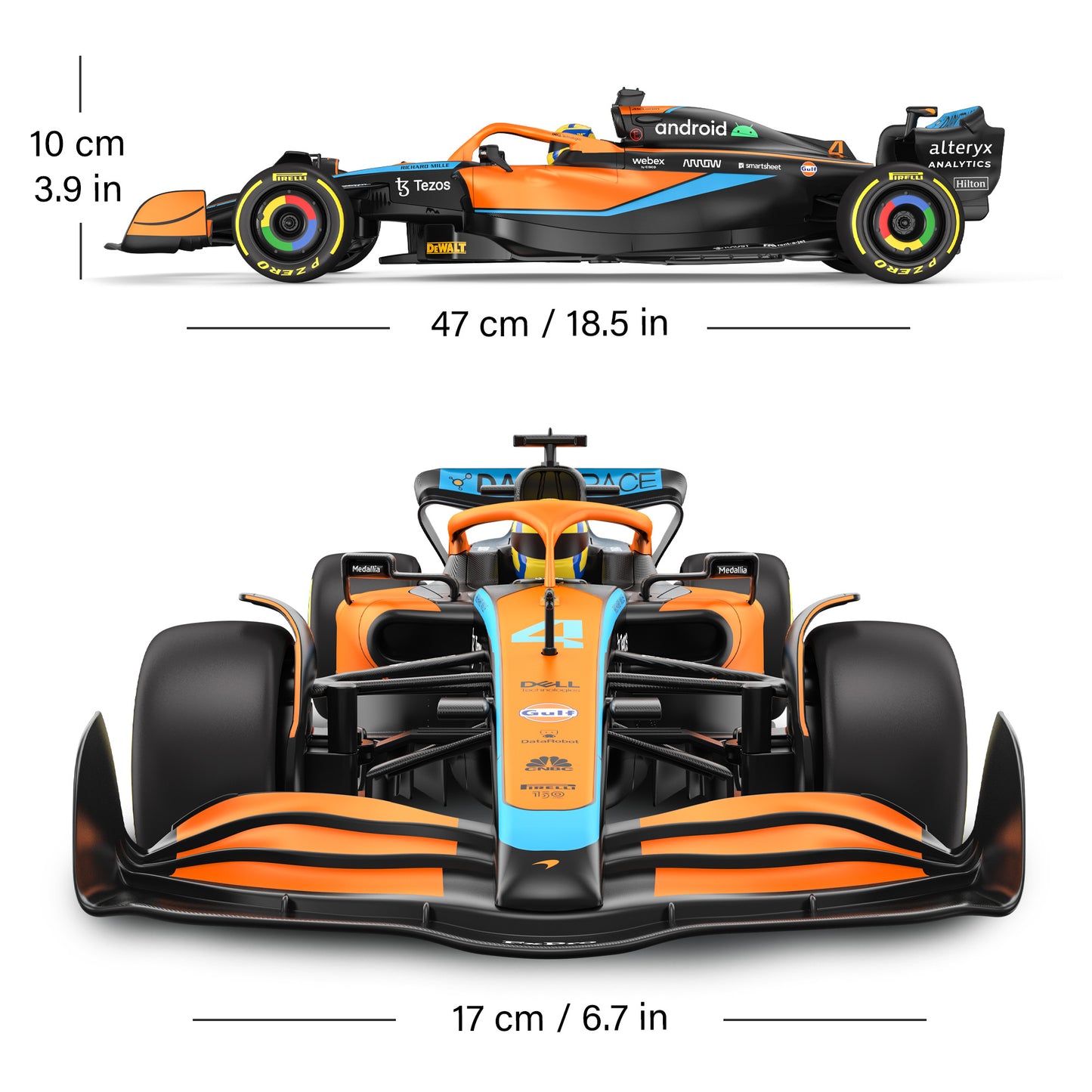 McLaren F1 MCL36 RC Car 1/12 Scale Licensed Remote Control Toy Car, Official F1 Merchandise by Rastar