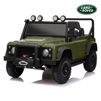 Officially Licensed Classic Land Rover Defender 110 SVX 24V Kids Ride-On Car with Remote Control