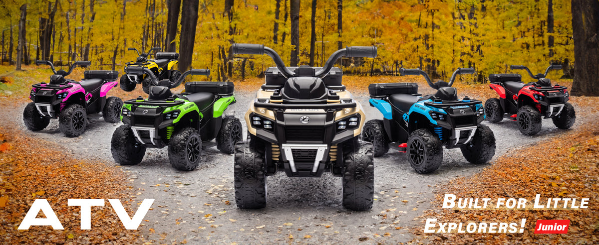 Kids electric ride-on ATV quad available in multiple colors
