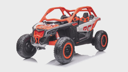 CAN-AM Buggy 2 Seater 24V 4WD Electric UTV Kids' Ride-On Car with Remote Control, Licensed