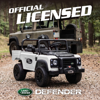 Official Licensed Classic Land Rover Defender 24V 2 Seater Kids Ride-On Car with Remote Control