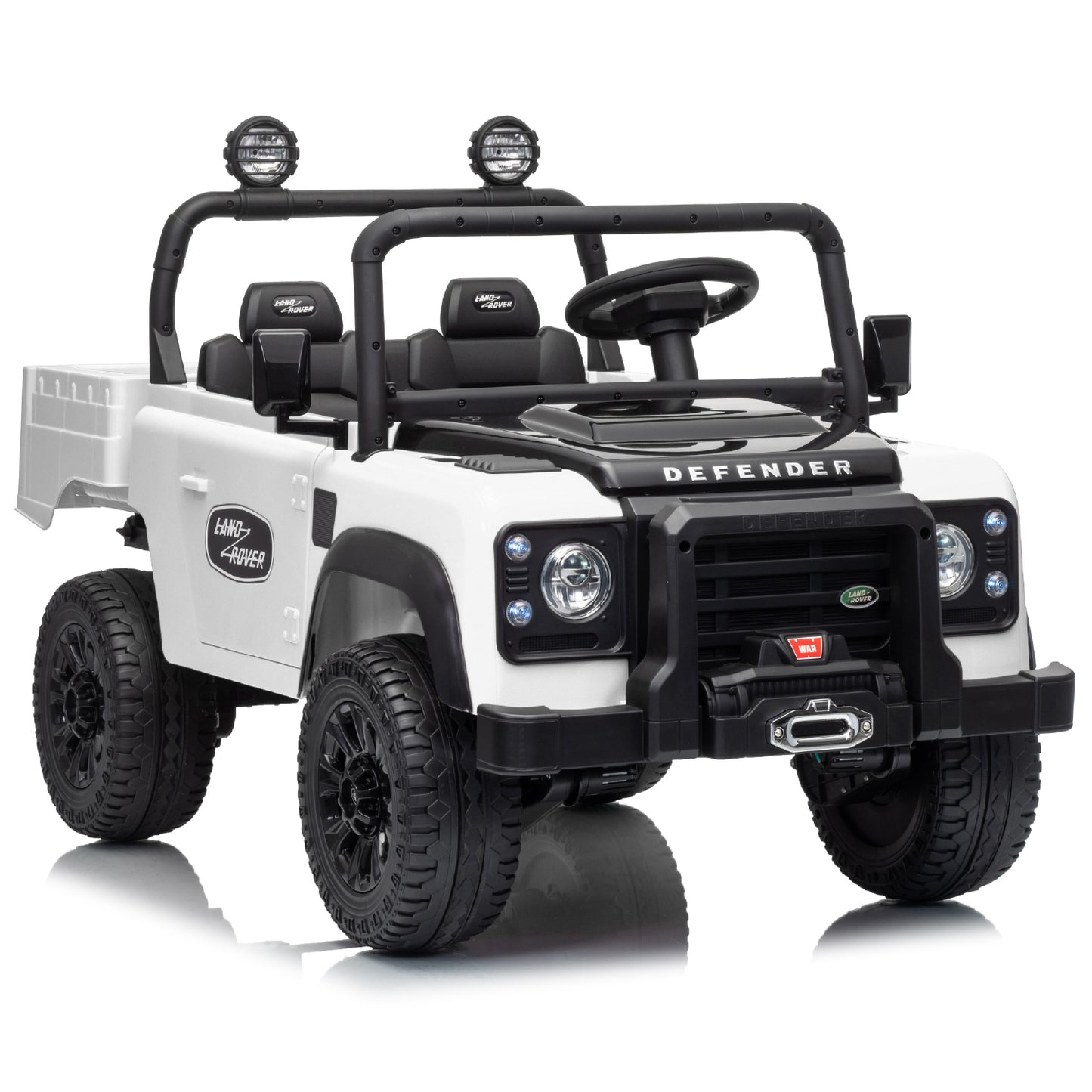 Official Licensed Classic Land Rover Defender 24V 2 Seater Kids Ride-On Car with Remote Control