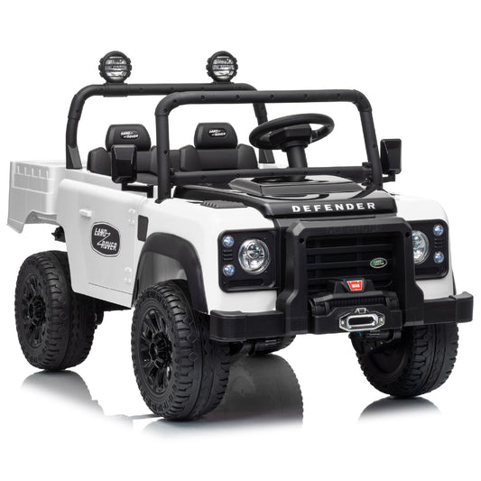 Official Licensed Classic Land Rover Defender 24V 2 Seater Kids Ride-On Car with Remote Control