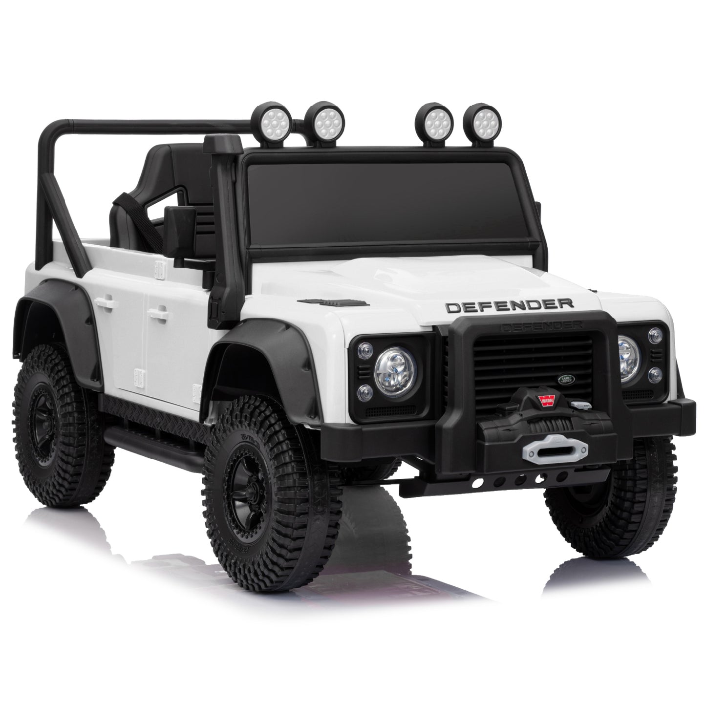 Officially Licensed Classic Land Rover Defender 110 SVX 24V Kids Ride-On Car with Remote Control