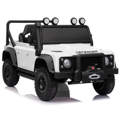 Officially Licensed Classic Land Rover Defender 110 SVX 24V Kids Ride-On Car with Remote Control