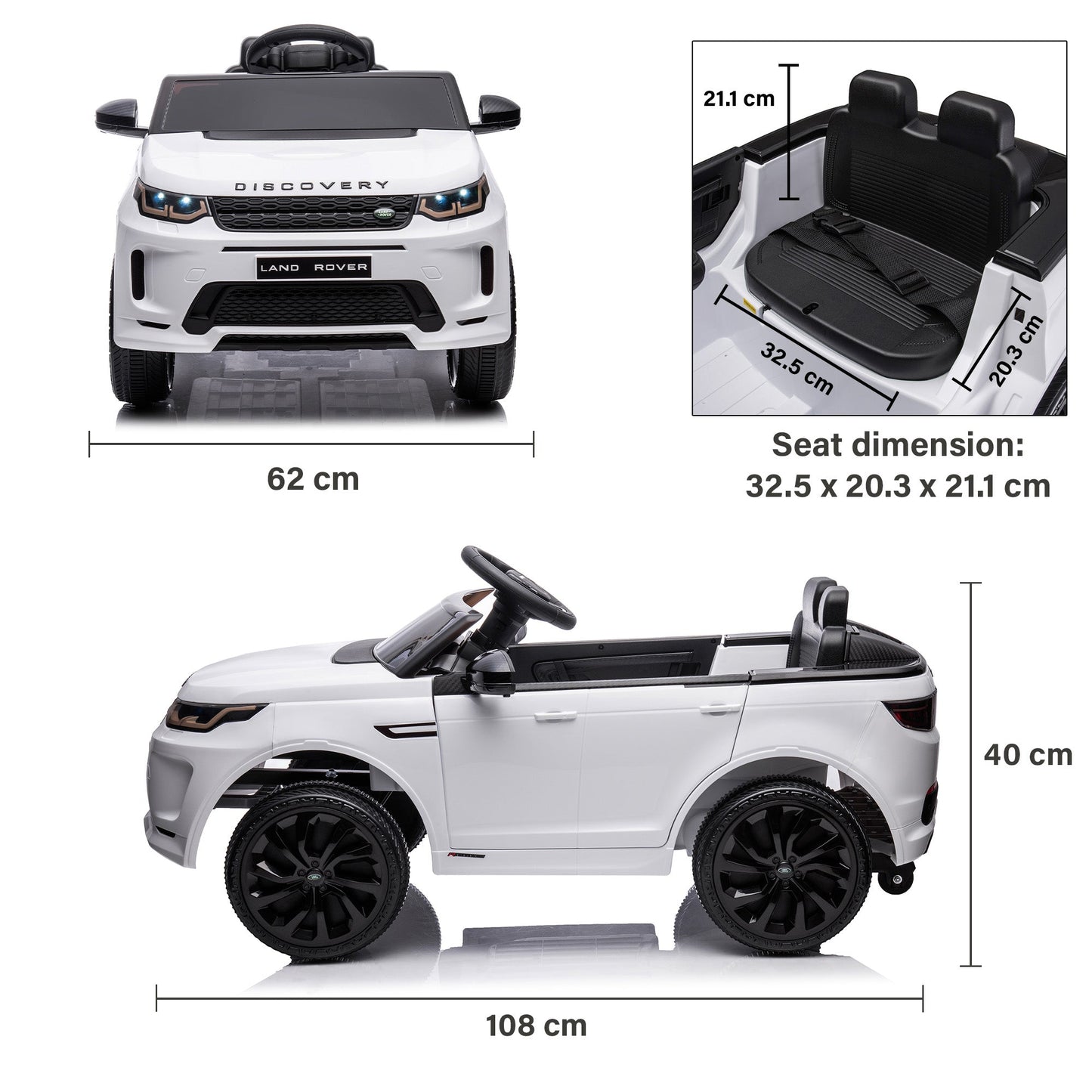 Land Rover Discovery with Open Doors and Remote Control 12V